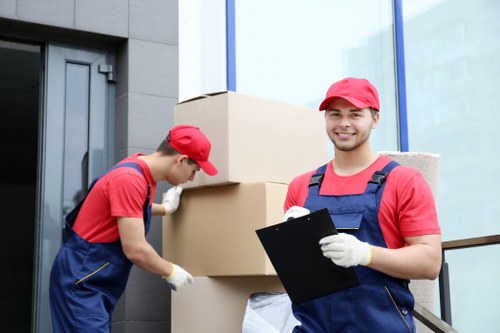 Illustration of a customer complaint review for a moving service