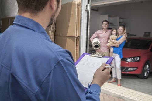 Professional flat removals in Harringay on a residential street