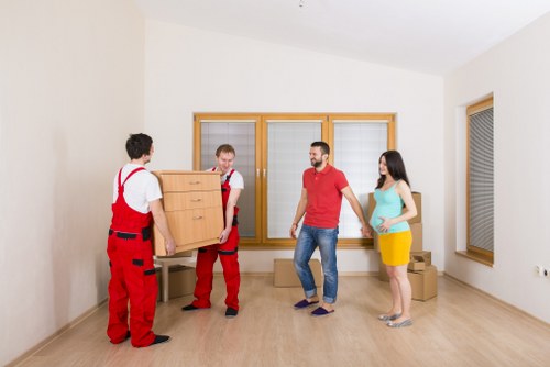 House removals team planning a move in Harringay street