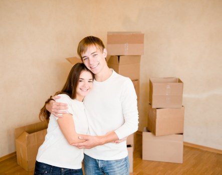 Boxes and furniture being loaded for urgent removals in Harringay