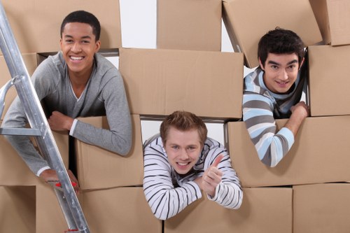 Professional movers handling student belongings in Harringay