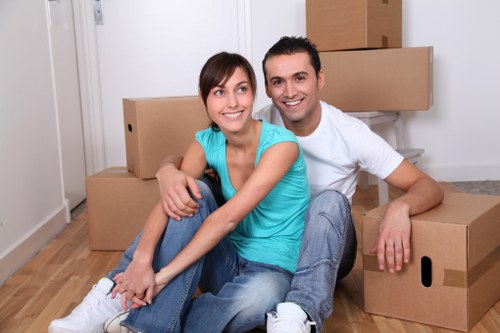 Local movers transporting boxes and household items on the same day