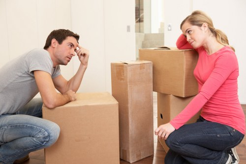 Organised packing materials and room-by-room moving preparation