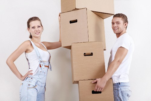 Organised moving boxes and labels for a Harringay relocation