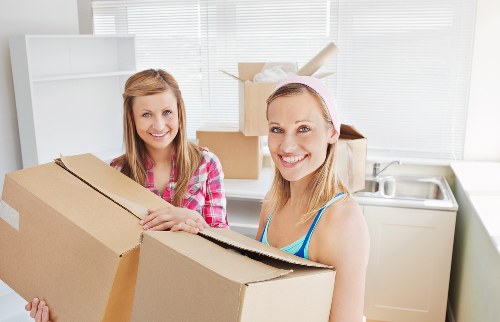 Organised student moving day in Harringay with boxes and packing materials