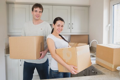 Careful loading of household belongings for a Harringay relocation